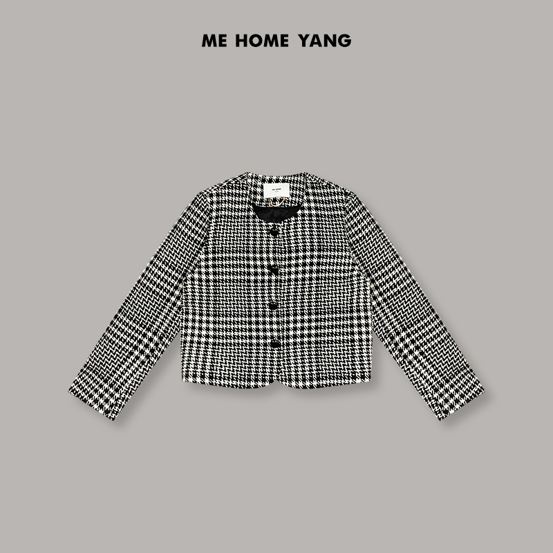 【刀刀专属】ME【千鸟格小香】轻奢极简时尚百搭休闲宽松外套
