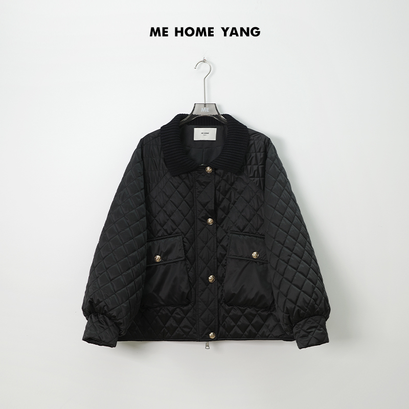 ME【香香琉璃棉服】填充绵羊毛菱格纹绗保暖女士棉服MEQA2311