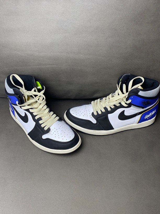 定制/42.5码/AJ1 蜘蛛侠白蓝色/休闲时尚潮鞋/99新
