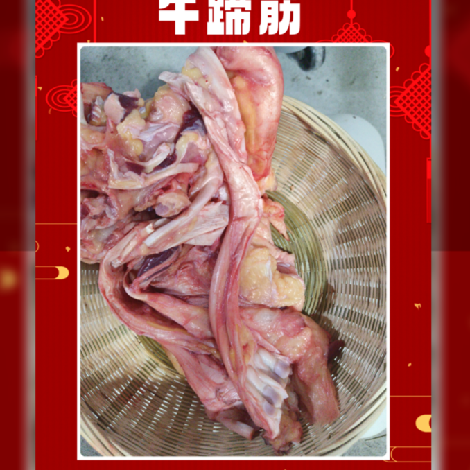 【土黄牛牛蹄筋】2斤起拍 牛蹄筋 生鲜土黄牛肉 优质蹄筋口感Q弹
