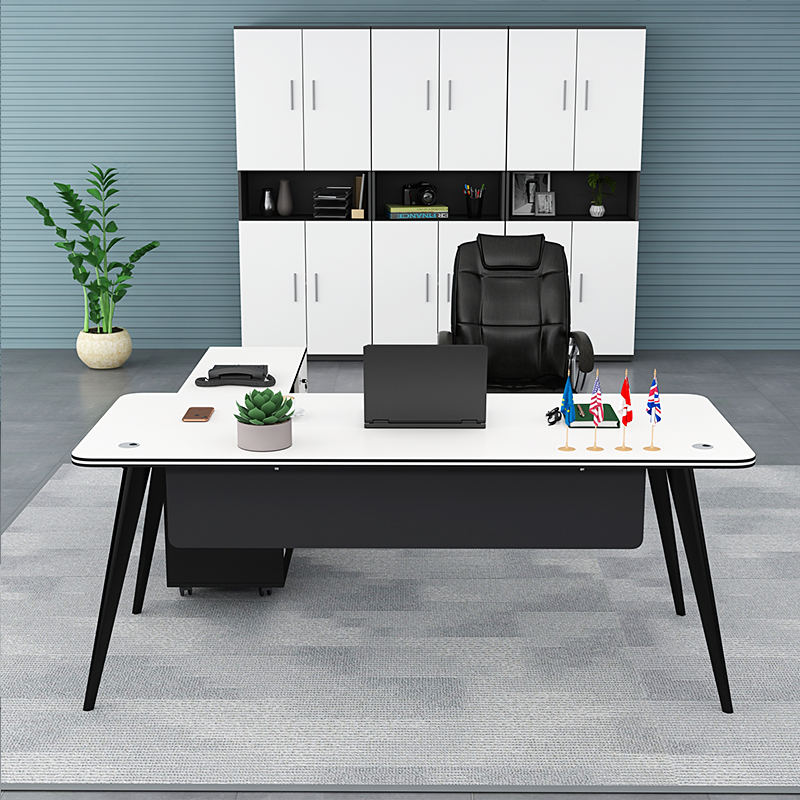 老板桌办公室桌椅组合简约现代主管总裁经理单人大班台办公桌椅