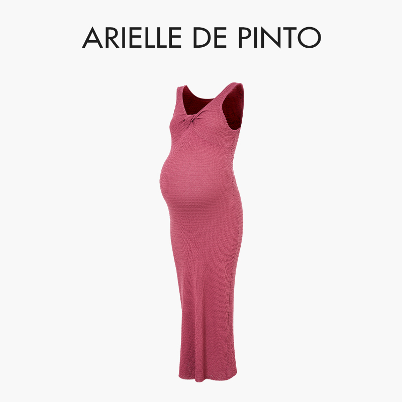 法国 ARIELLE DE PINTO孕妇装针织吊带连衣裙女法式气质长裙子夏