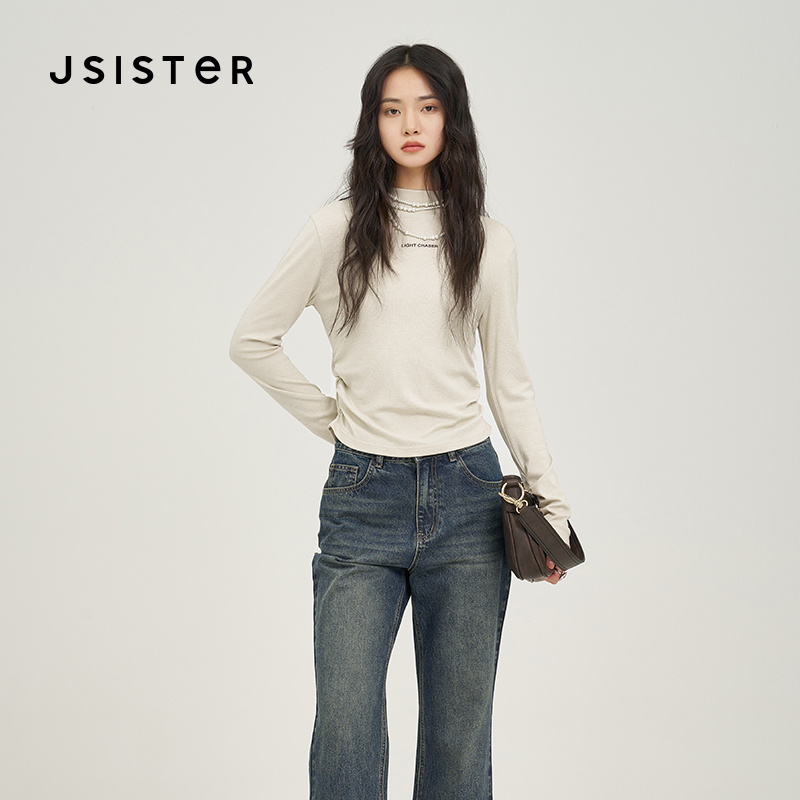jsister 2025秋季新款 JS女装时尚简约打底针织衫 S434201212