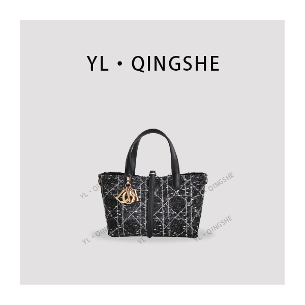 【依琳定制】女士潮流时尚经典气质手拎单肩包SKL-5371-黑色