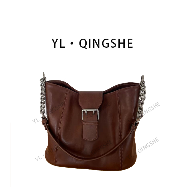 【依琳定制】女士潮流时尚经典气质手拎单肩包SK-82665-复古红棕