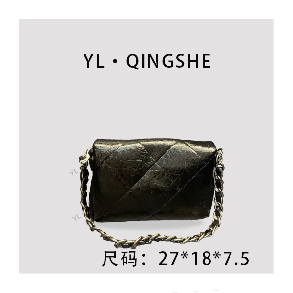 【依琳定制】女士潮流时尚经典气质手拎单肩包ZT-D9618-A-黑色