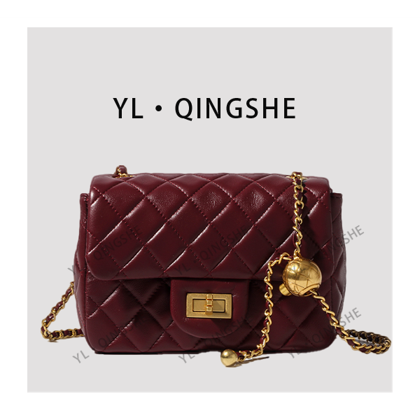 【依琳定制】女士潮流时尚经典气质手拎单肩包SLBL-1115-枣红