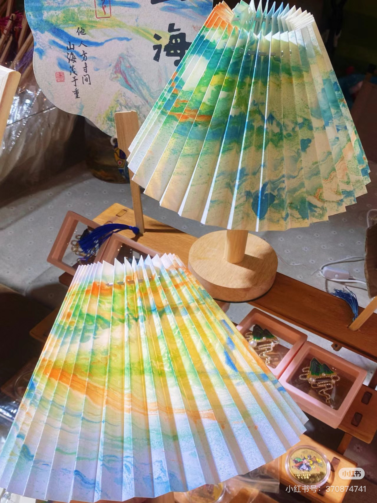 【直播定制】天然大漆漂漆复古台灯