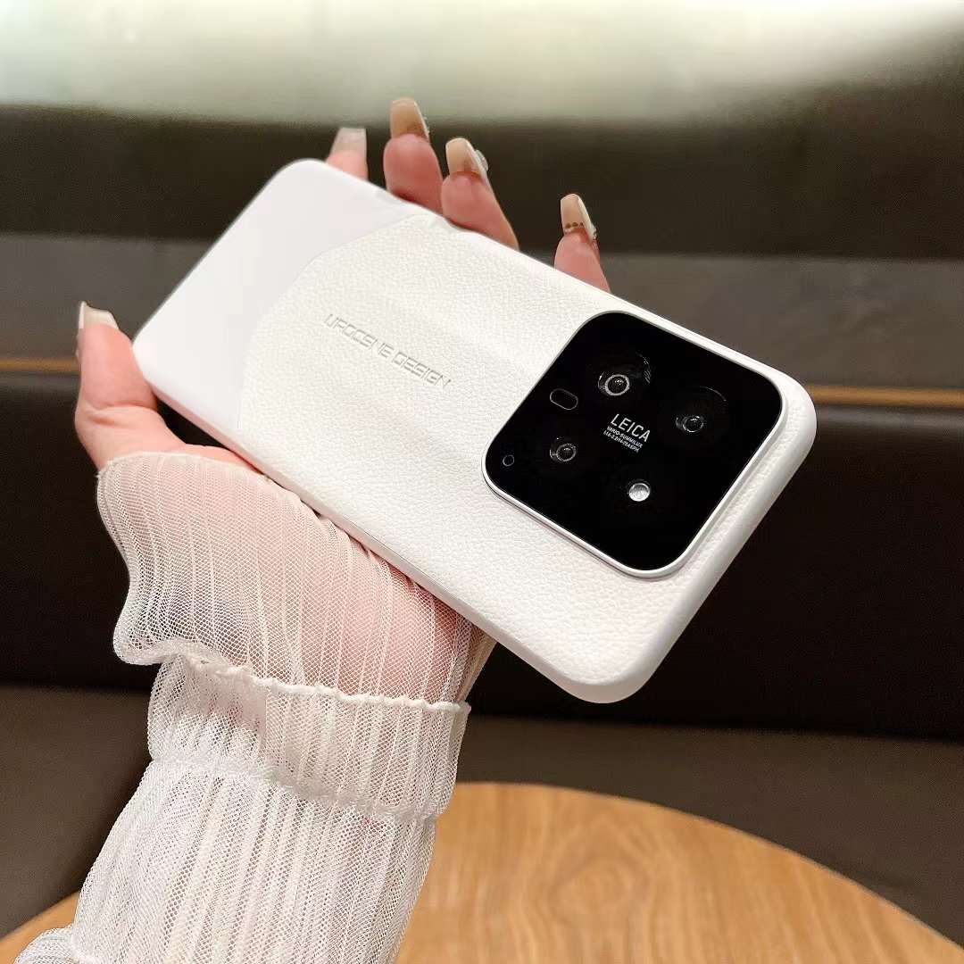 适用小米14Pro手机壳秒变保时捷秒变撞色素皮14全包高端皮套
