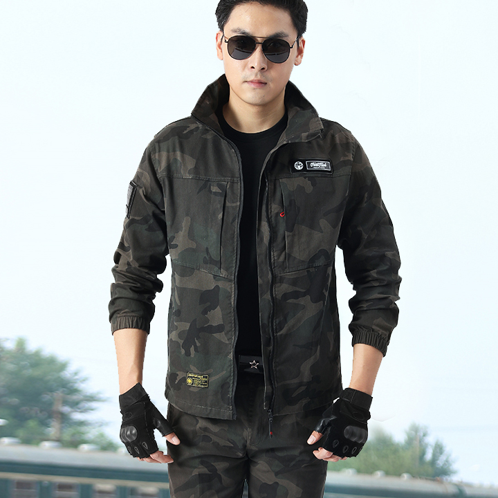 新款弹力棉质迷彩服上衣外套军迷户外休闲工作服男士工装舒适耐磨