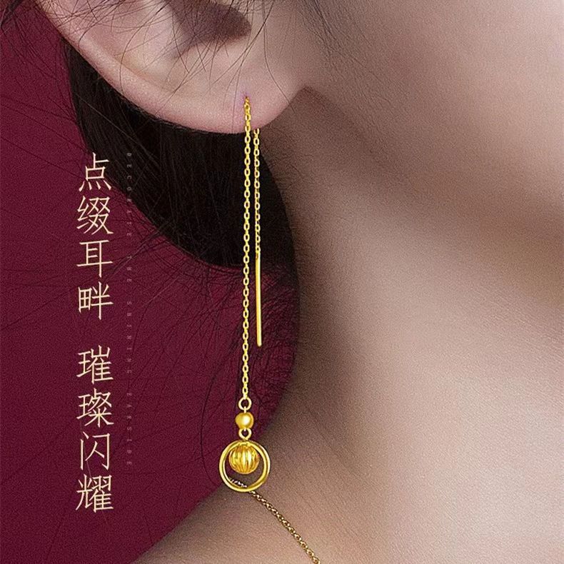 铜合金耳饰 精美时尚【转运珠耳线】女款经典百搭时尚气质款饰品