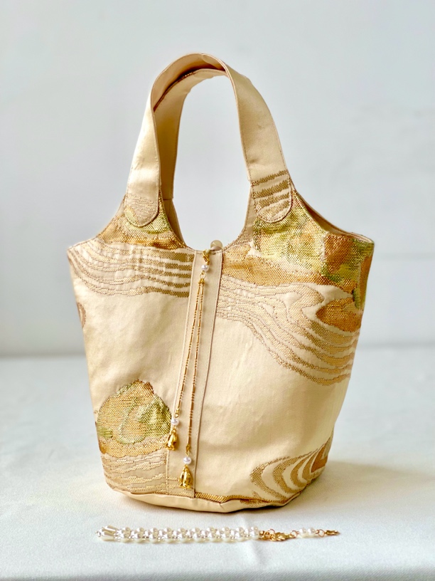 西阵织 高品质菜篮子包包 金色包包 贵气包包 贵妇专用