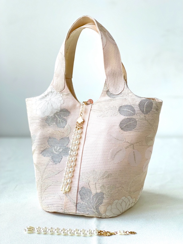 西阵织 菜篮子包包 粉色包包 手提包 高品质 仙女包包 