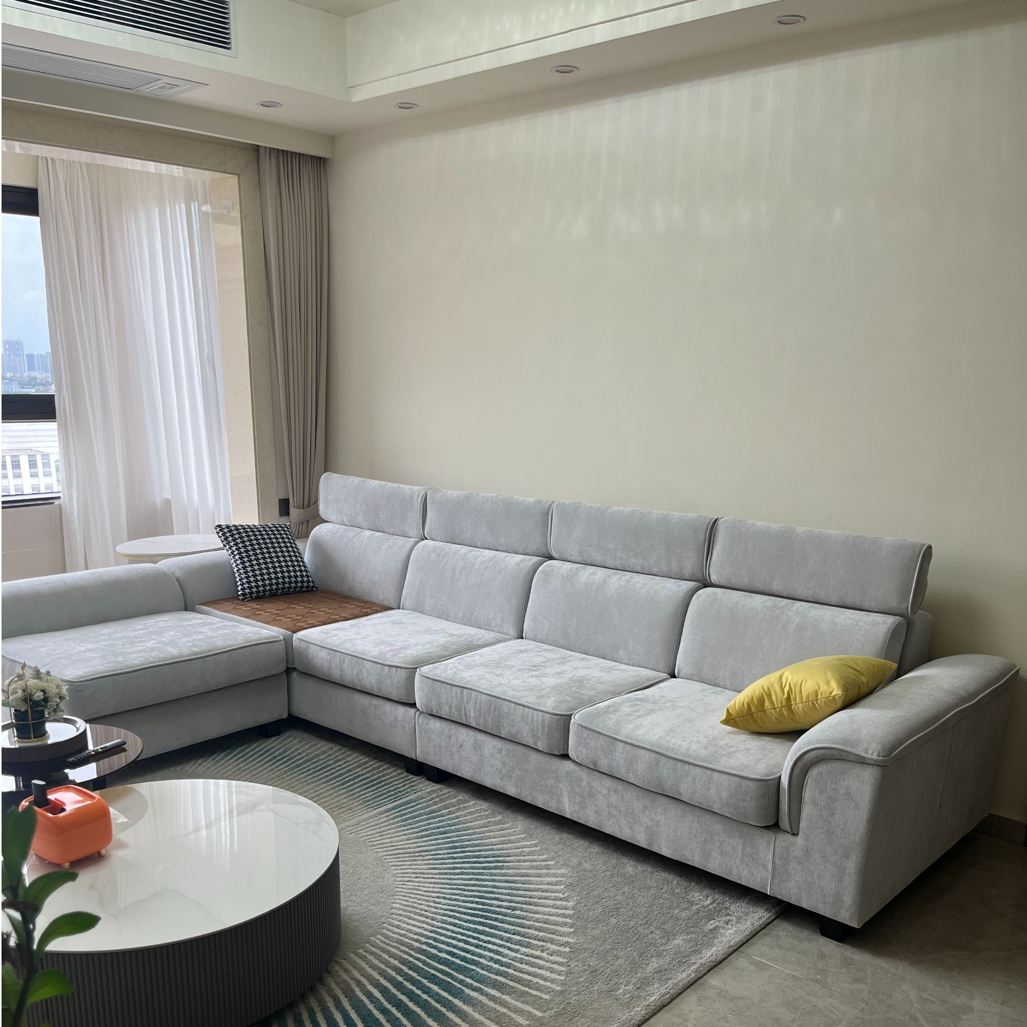 冬夏两用沙发雪尼尔棉麻家用客厅大小户型现代简约可拆洗布艺沙发