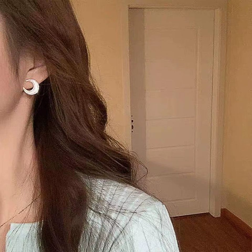 月亮耳钉网红爆款潮酷辣妹超仙ins高级气质感时尚