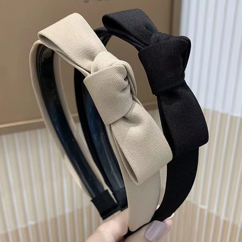 气质感百搭宽边带齿防滑蝴蝶结头箍韩国简约刘海压发发箍碎发枫荷