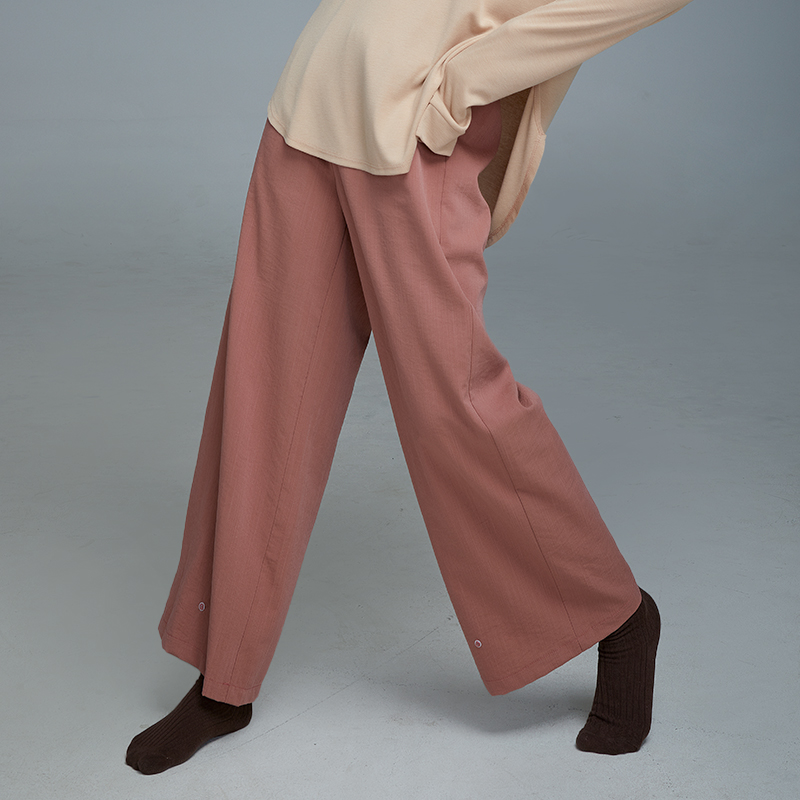 华丽独秀现代舞练功裤古典舞裤脚子母扣长裤两穿显瘦新款中国舞裤