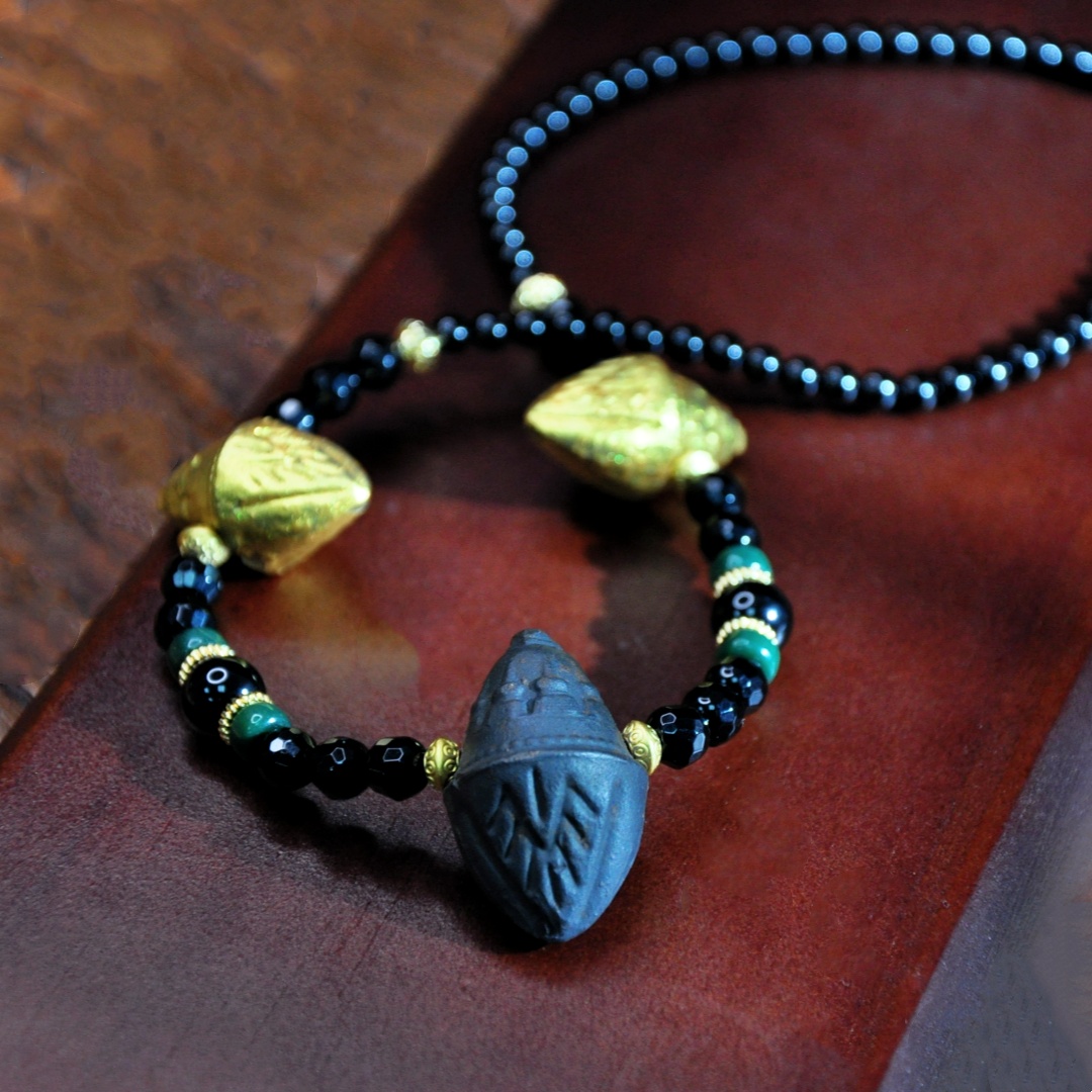 非金属布艺吊坠 【千万福】娘拉擦擦民族风时尚设计项链-A0390043