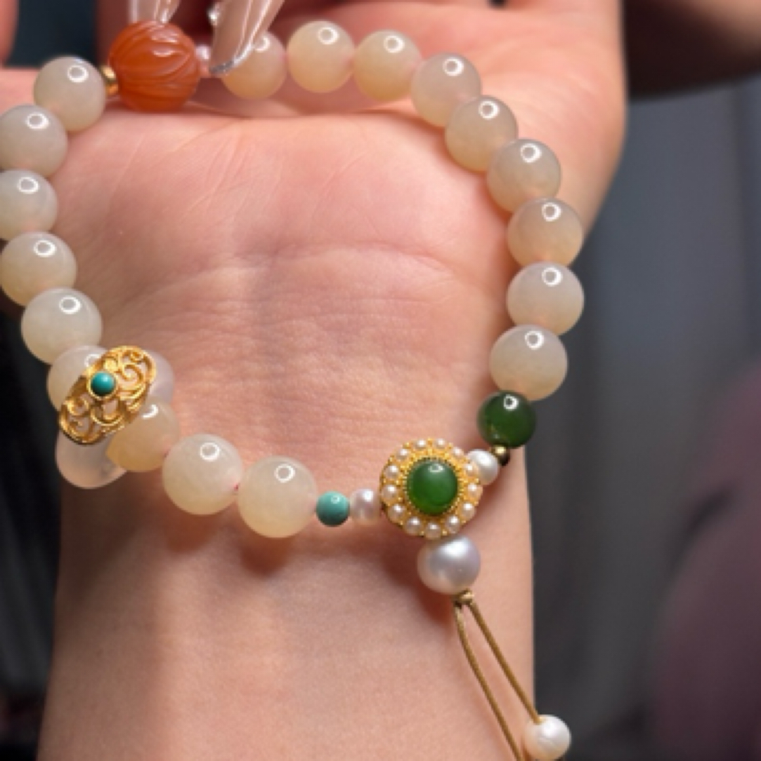 玉荷 新中式和田玉手串