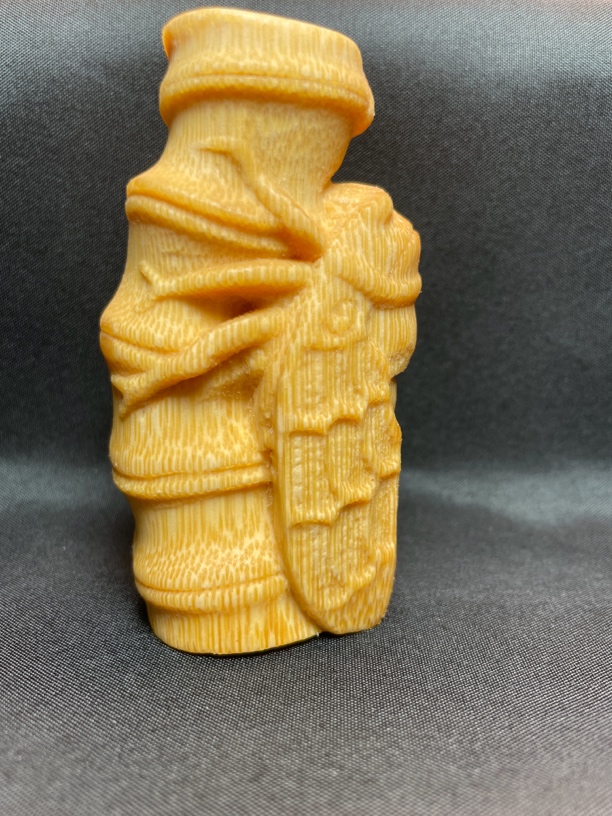 《一鸣惊人》实心竹龙血金丝竹竹雕竹刻把件《送油》