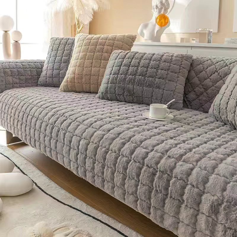 【贵妃套餐】冬季加厚北极绒沙发垫坐垫靠背扶手通用通用型坐垫子