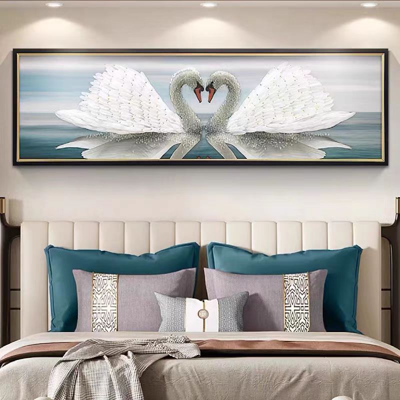 床头系列现代简约高端床头沙发背景挂画手工制作实物立体挂画