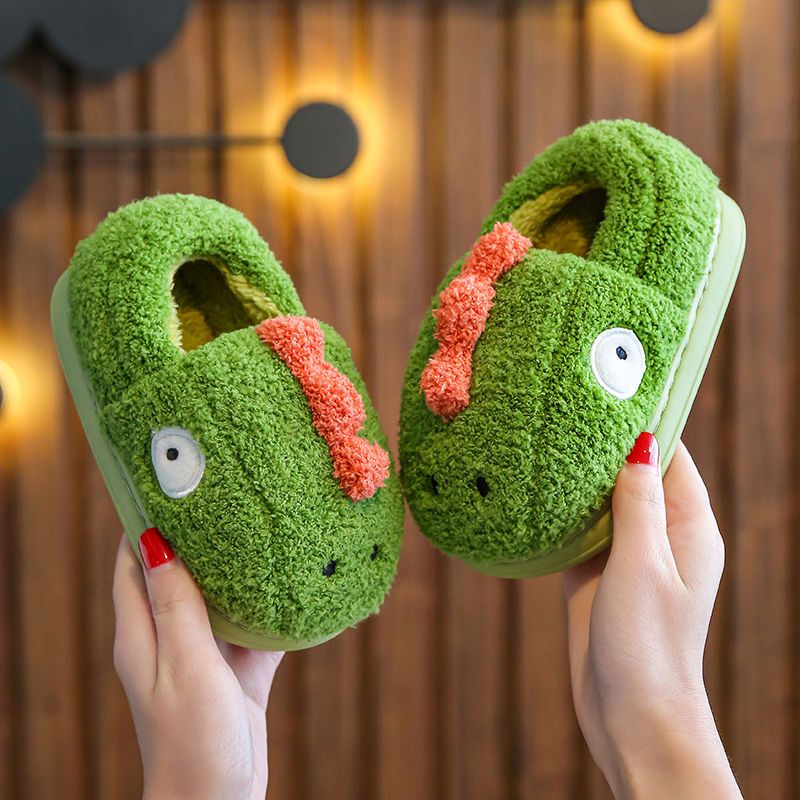 儿童棉鞋冬季新款女孩可爱卡通软底家居中小童宝宝包跟保暖棉拖鞋