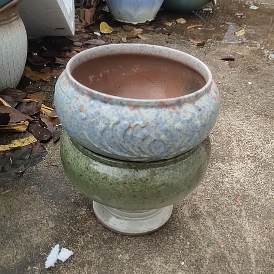 【闪购商品】紫砂花盆口15高15两个