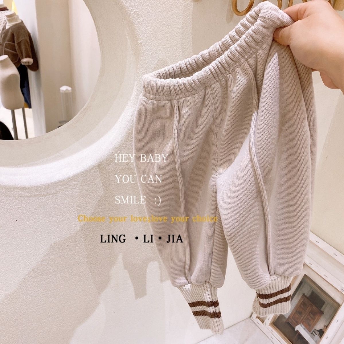 秋冬季潮23年秋冬新款儿童男女童宝宝加厚加绒卫裤韩版一体绒裤子