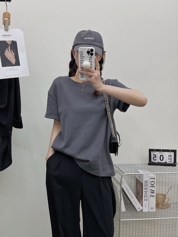 单品馆SPG2024秋季女装短袖T恤后背小熊休闲常规