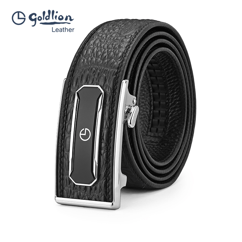 【鳄鱼骨纹】金利来男商务立体鳄鱼纹真皮头层皮带腰带2025礼盒男士