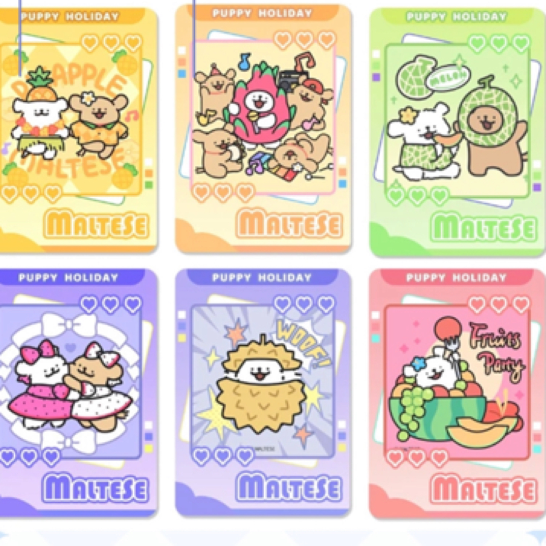 线条小狗 吉卡文创 可爱 拆盒 收藏卡牌 默认代拆不退