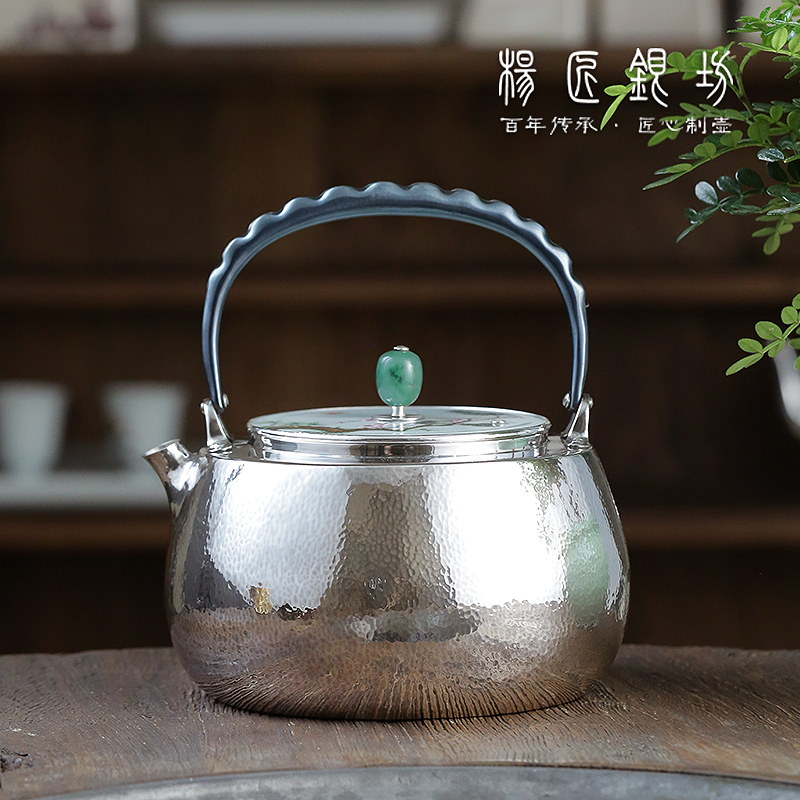 杨匠银坊珏窑粉彩煮水银壶