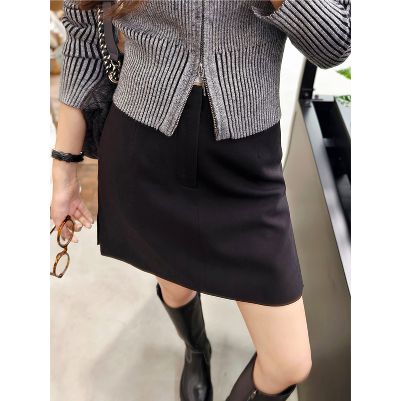 美洋MEIYANG 超好穿裙裤 秋冬高腰显瘦简约百搭A字开叉半身裙裤子