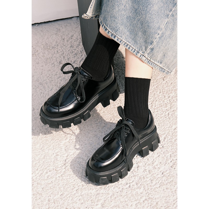 美洋MEIYANG【清仓特卖捡漏】伯明翰乐福鞋 牛皮羊皮圆头厚底鞋