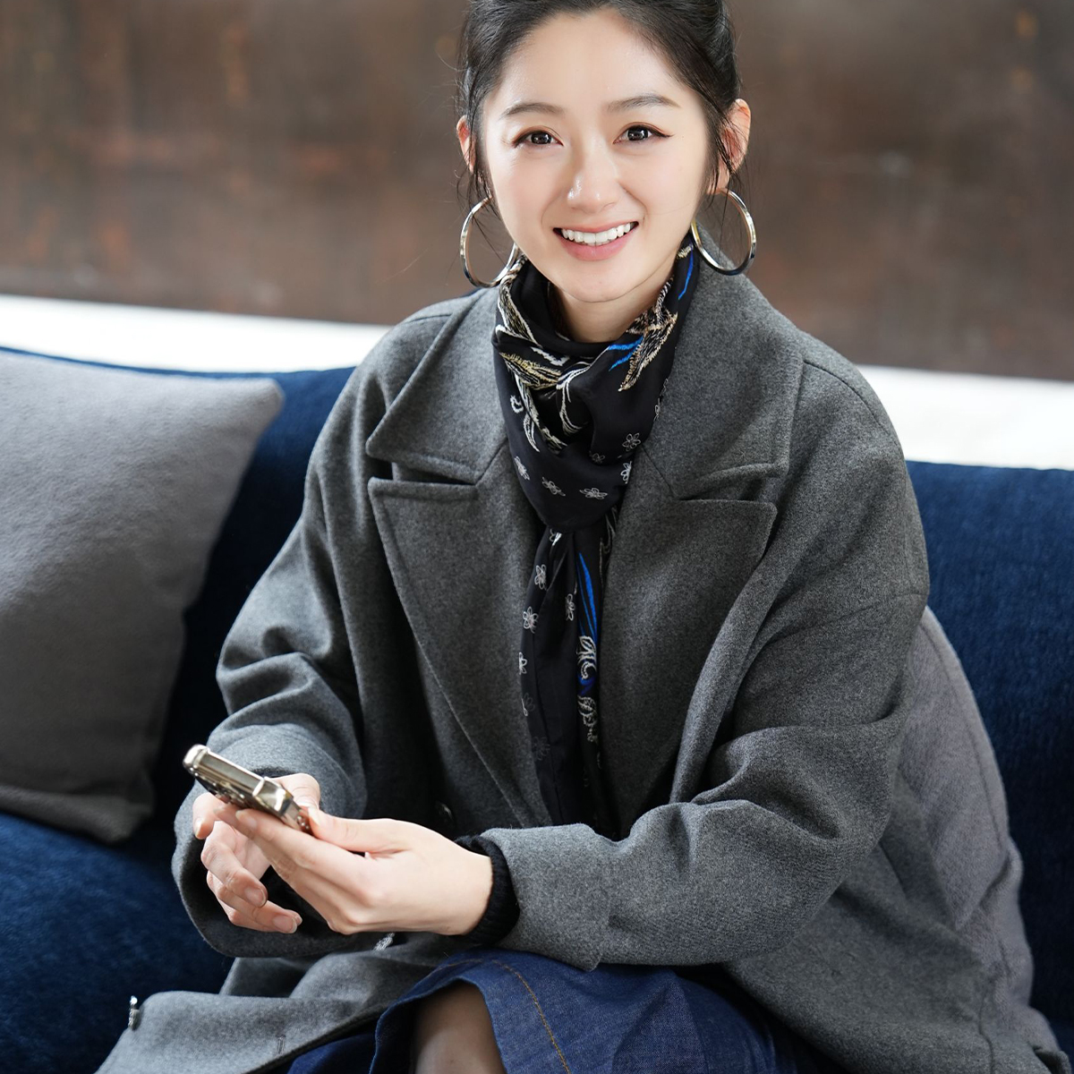 AMASS/阿玛施【新品】简约经典双排扣廓形毛呢外套5400821