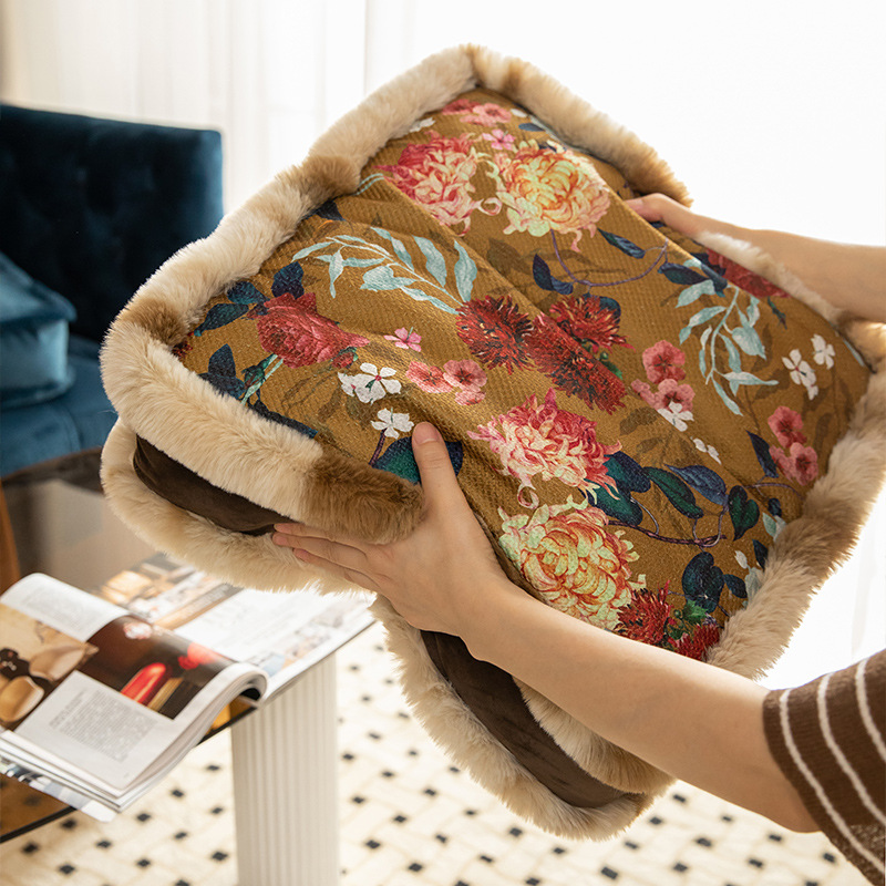 冬季加厚坐垫屁垫地板懒人榻榻米坐垫客厅卧室久坐不累毛绒餐椅垫