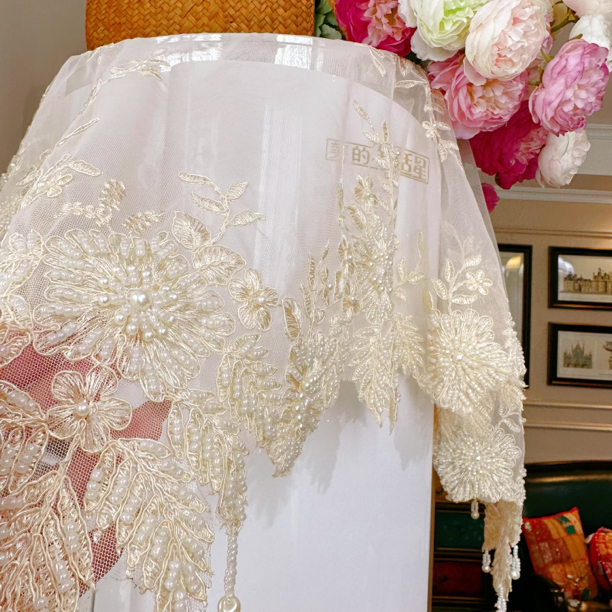 空调巾 手工串珠 床头盖巾 桌面盖巾电扇空调盖巾80.80尺寸