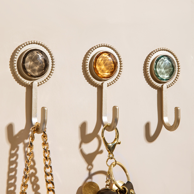 新轻奢挂钩免打孔粘胶强力粘钩亚克力卫生间厨房毛巾挂衣钩墙上无