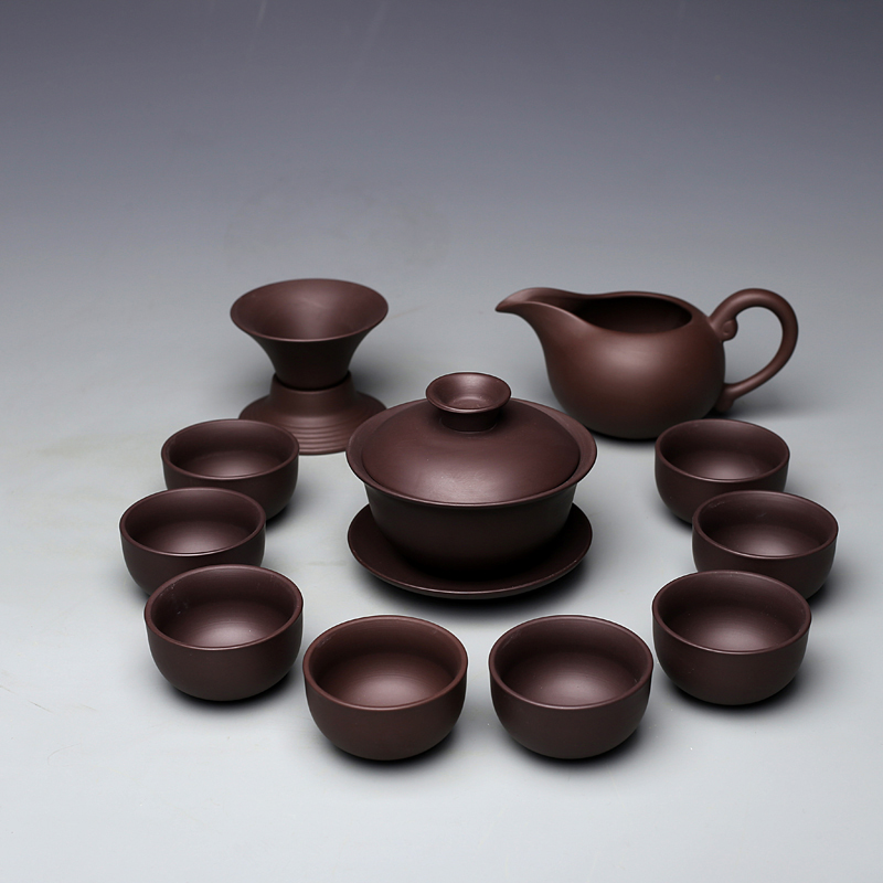 澜扬原矿紫砂功夫茶具西施茶壶整套茶具盖碗养壶紫砂茶壶