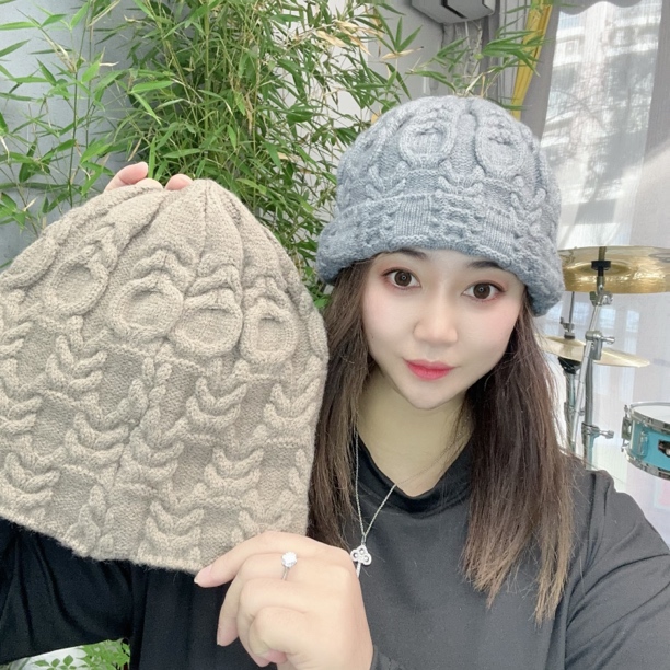 秋冬新款波纹水桶帽好看时尚百搭显脸小网红韩版日系秋冬季