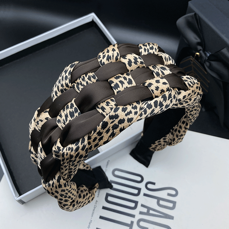 新款编织发箍遮白发高颅顶手工气质时尚百搭简约宽边发卡显脸小