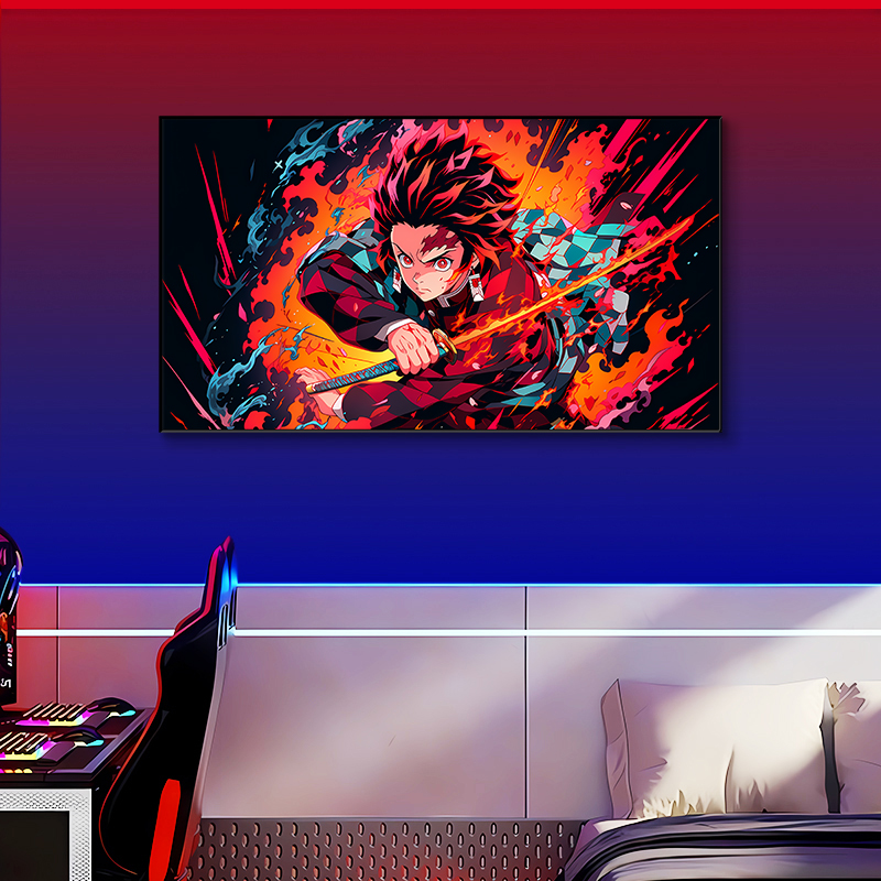 鬼灭之刃炭治郎装饰画动漫二次元灶门大人网咖电竞房走廊卧室挂画