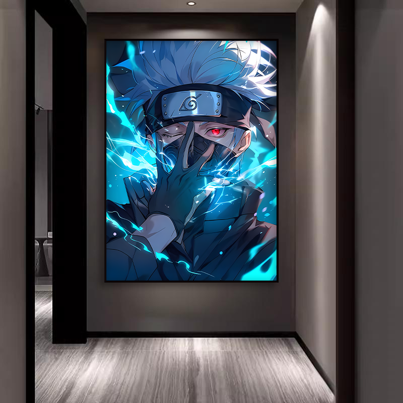 火影忍者装饰画第六代火影卡卡西客厅沙发背景卧室宿舍挂画定制