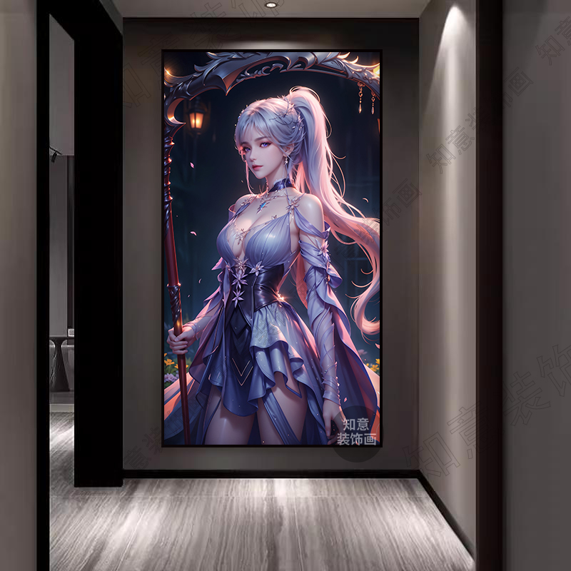 神印王座圣采儿装饰画电竞房间画多尺寸可选