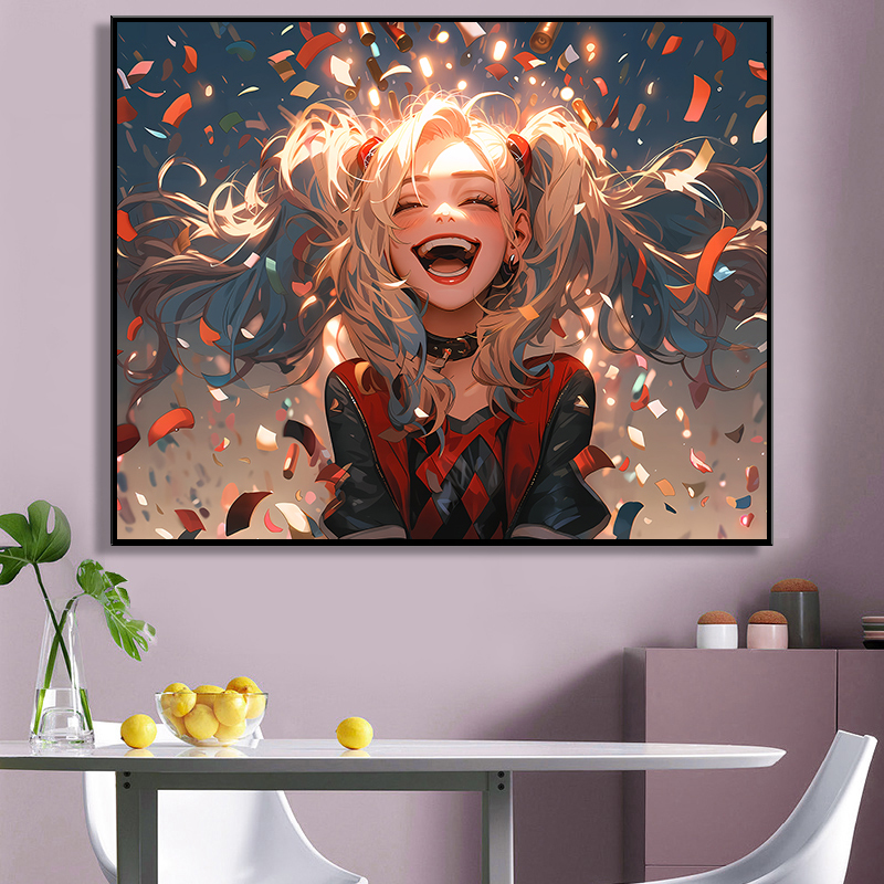 英雄联盟装饰画金克斯电竞房背景墙壁画暴走萝莉网吧网咖挂画轻奢
