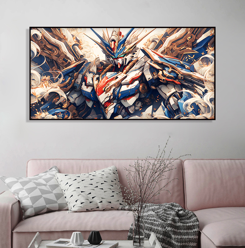 高达装饰画挂画动漫客厅沙发背景墙电竞房间二次元卧室床头墙壁画