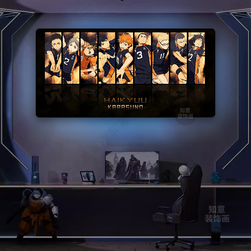 排球少年装饰画横款多尺寸可选动漫人物合集全家福