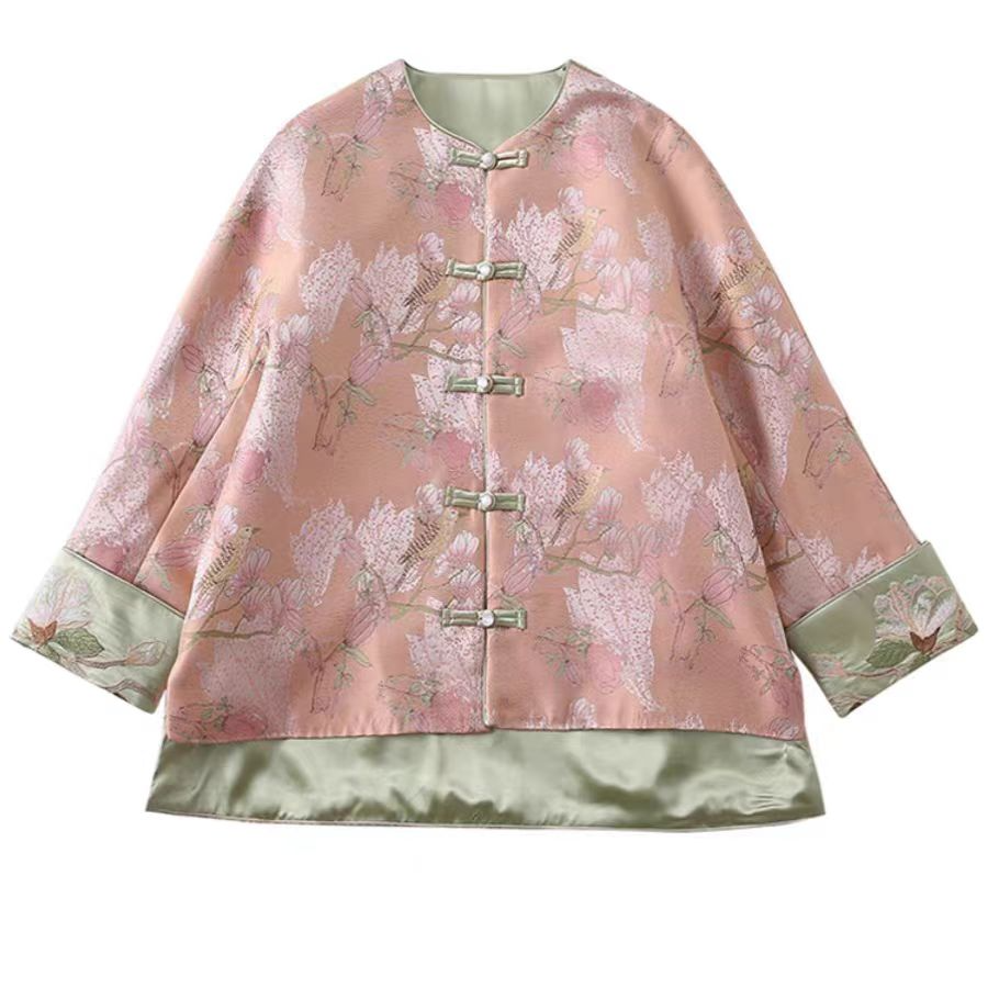 时尚新中式复古中国风重工上衣