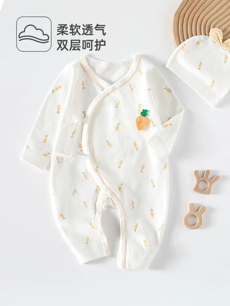 婴儿宝宝双层保暖柔软哈衣